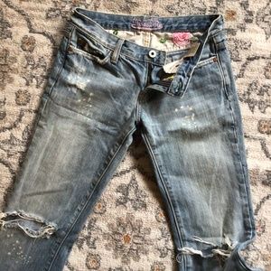 Distressed jeans